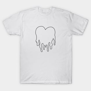 Dripping Heart Outline T-Shirt